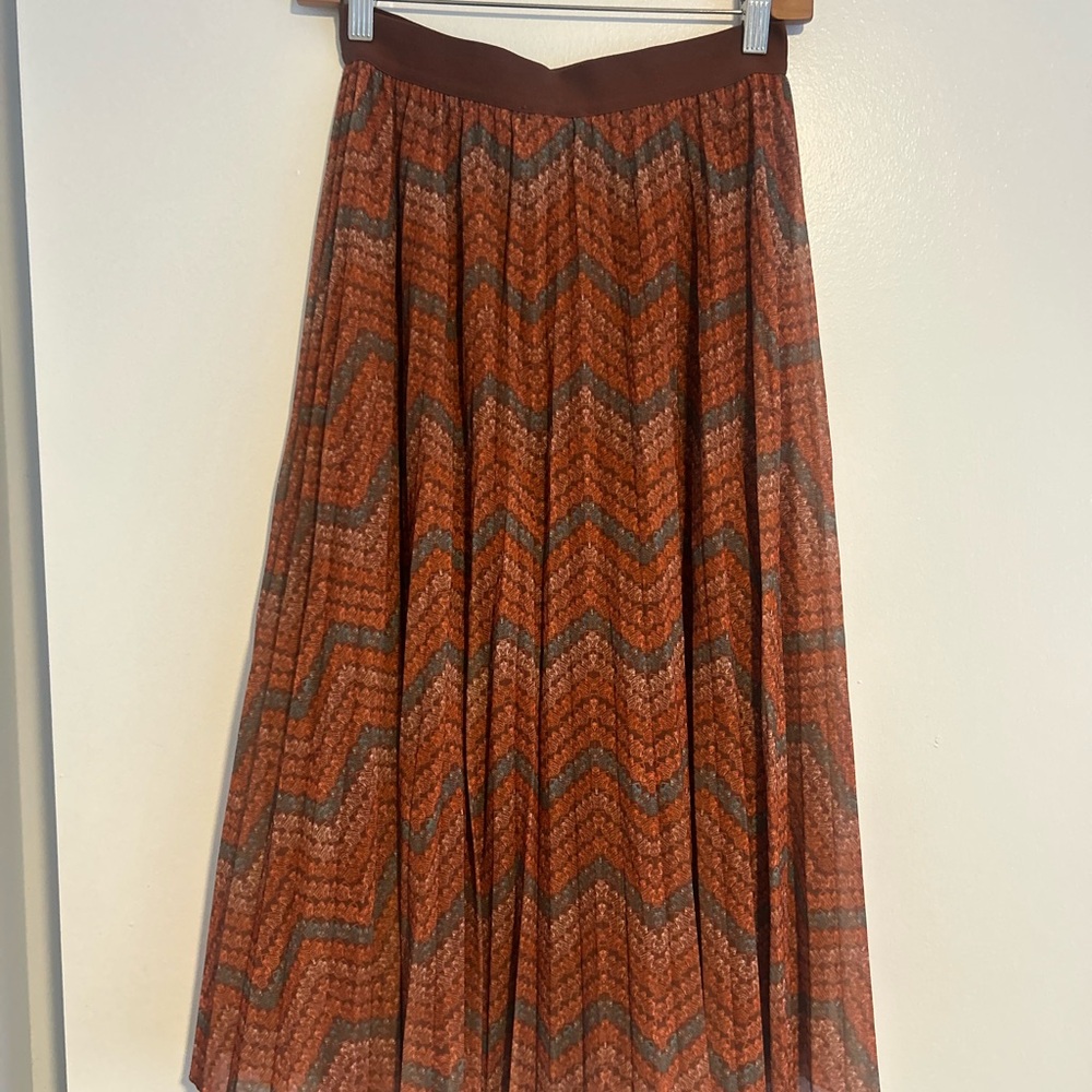 Daniel Rainn Multicolor Chevron A-Line Skirt